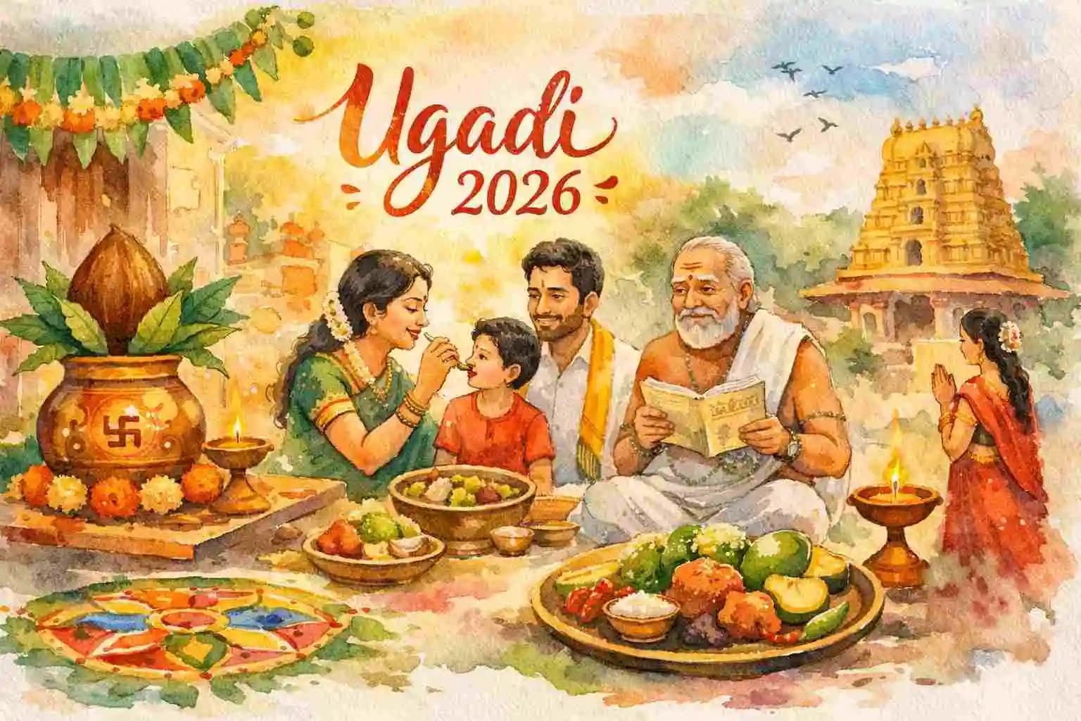 Ugadi Festival Banner - ఉగాది శుభాకాంక్షలు - Happy Ugadi